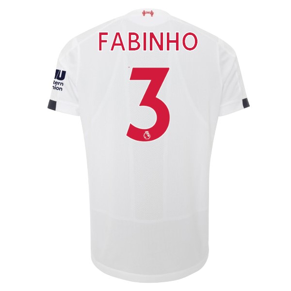 Camiseta Liverpool NO.3 Fabinho Segunda equipación 2019-2020 Blanco